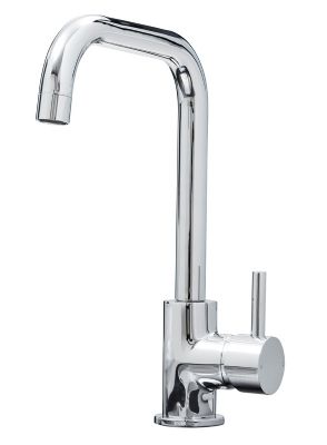 EVO ELERA D CHROME MONO SINGLE LEVER KITCHEN SINK MIXER TAP with D SHAPED SWIVEL SPOUT, KTAP007CP